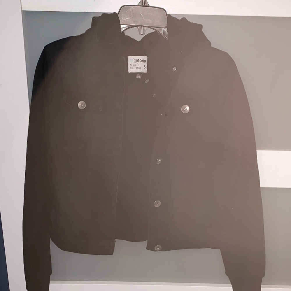 Ci Sono Black Jean Jacket NWOT